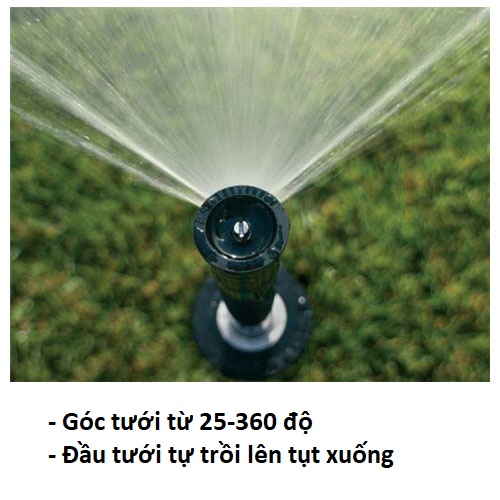 Đầu tưới cỏ Popup 360